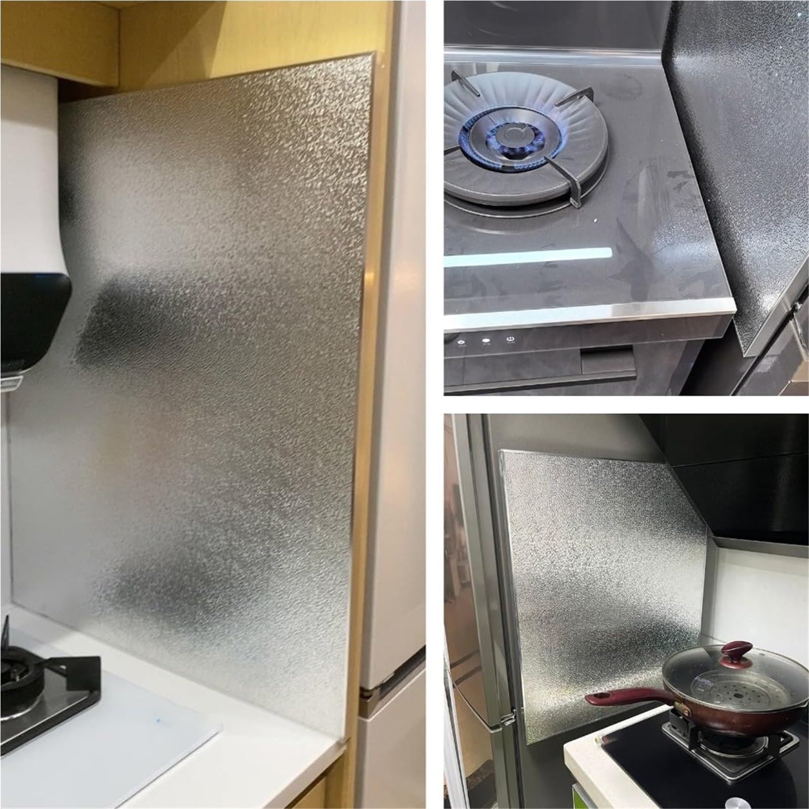 Placa de protección térmica ignífuga autoadhesiva para estufa, horno, nevera, protector magnético de pared (16 x 12 pulgadas), resistente a altas temperaturas, accesorio de seguridad para la cocina