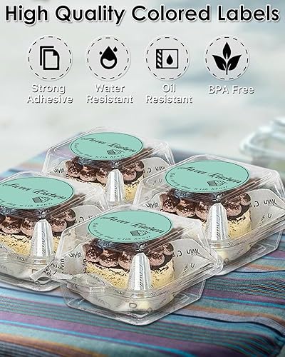 Miniatura 10 de iEager Etiquetas adhesivas térmicas circulares de 2 pulgadas, etiquetas térmicas directas redondas autoadhesivas, calcomanías térmicas en rollo