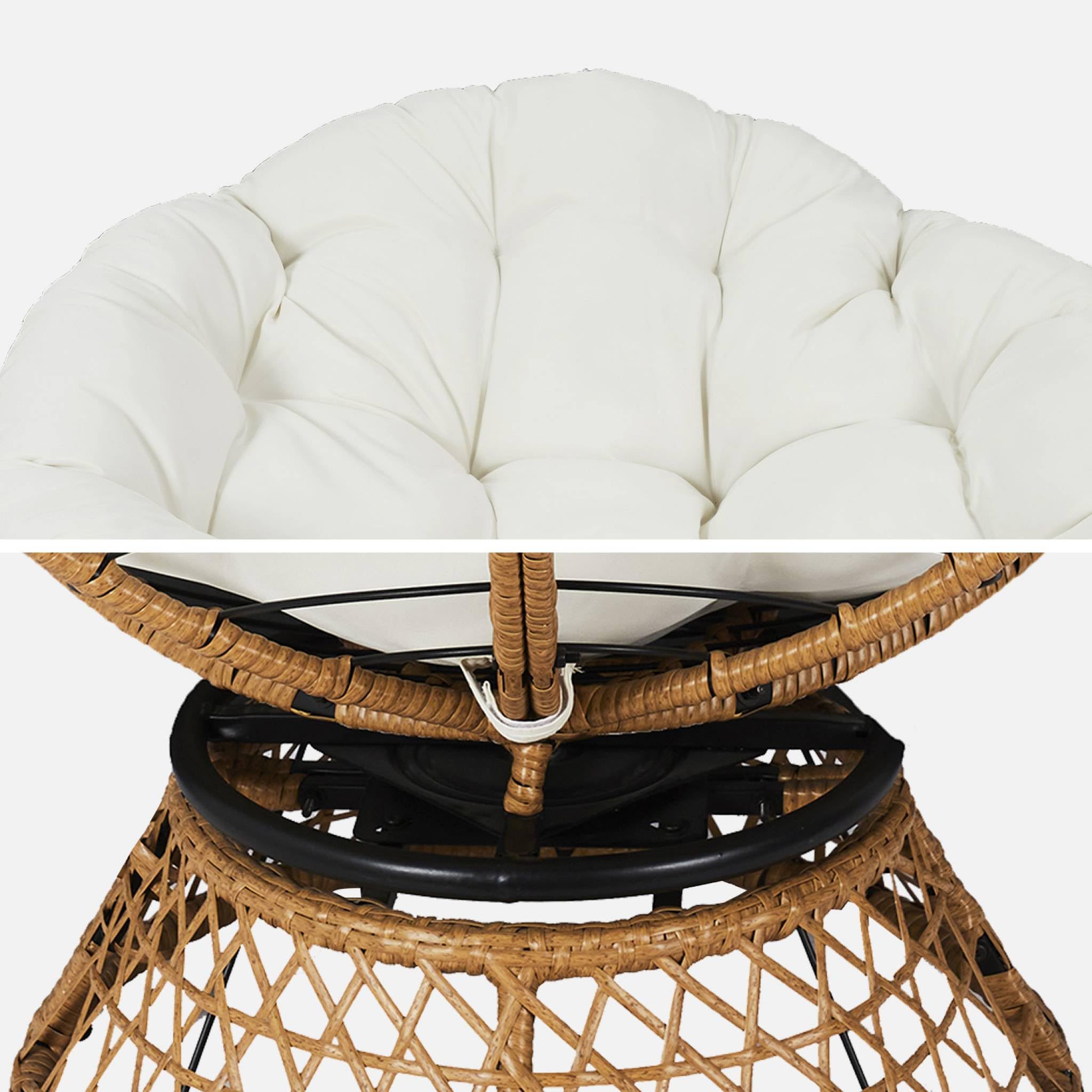 sweeek - Sillón Papasan en polyrotin, loveuse Exterior/Interior Ø96cm