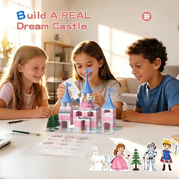 286 PCS Mini Brick Princess Castle Building Kit for Girls 6-12, Craft Toy