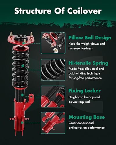 Miniatura 3 de SCITOO Suspensiones de coilover para Nissan para Sentra 2013 2014 2015 2016 2017 2018 2019 Kits de amortiguadores de montaje amortiguadores puntales