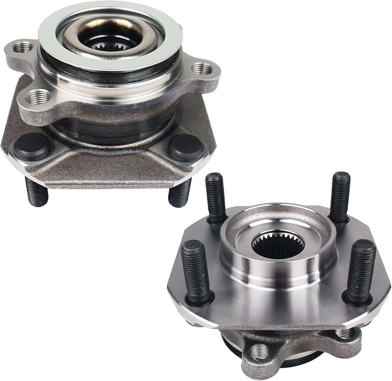 KUSATEC 513297 2pcs Front Wheel Bearing and Hub Assembly Compatible with 2007-2012 Nissan Sentra, 4 Lug Bolts w/ABS