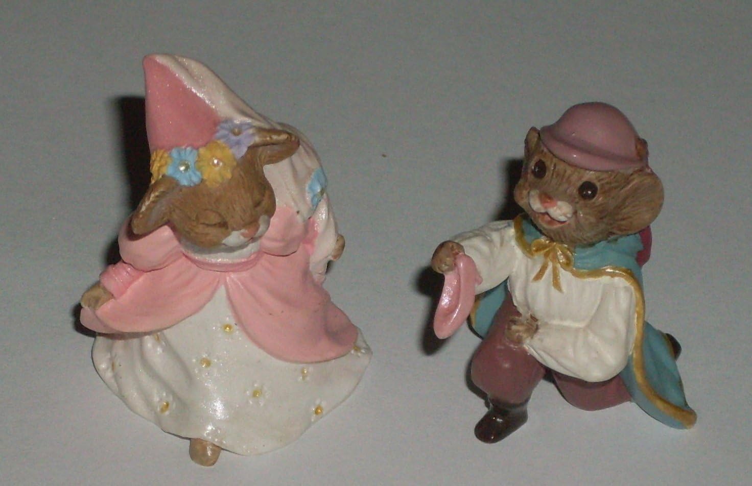 Hallmark 1994 Cinderella Merry Miniatures 2 Figures - Cinderella and Prince Charming