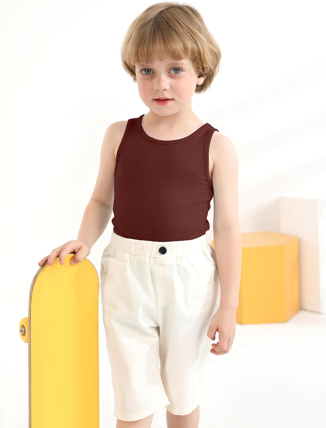 Cooraby 6 Pack Toddler Tank Top Kids Undershirts Soft Undershirt for Boys and Girls - Image 6
