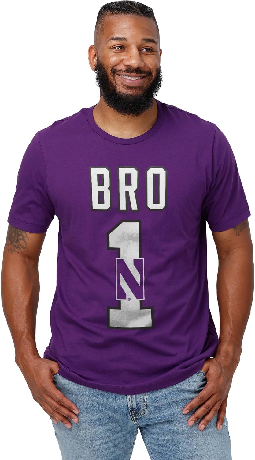 FOCO NCAA Mens NCAA College Team Logo Tee Shirt #1 Bro T-Shirt