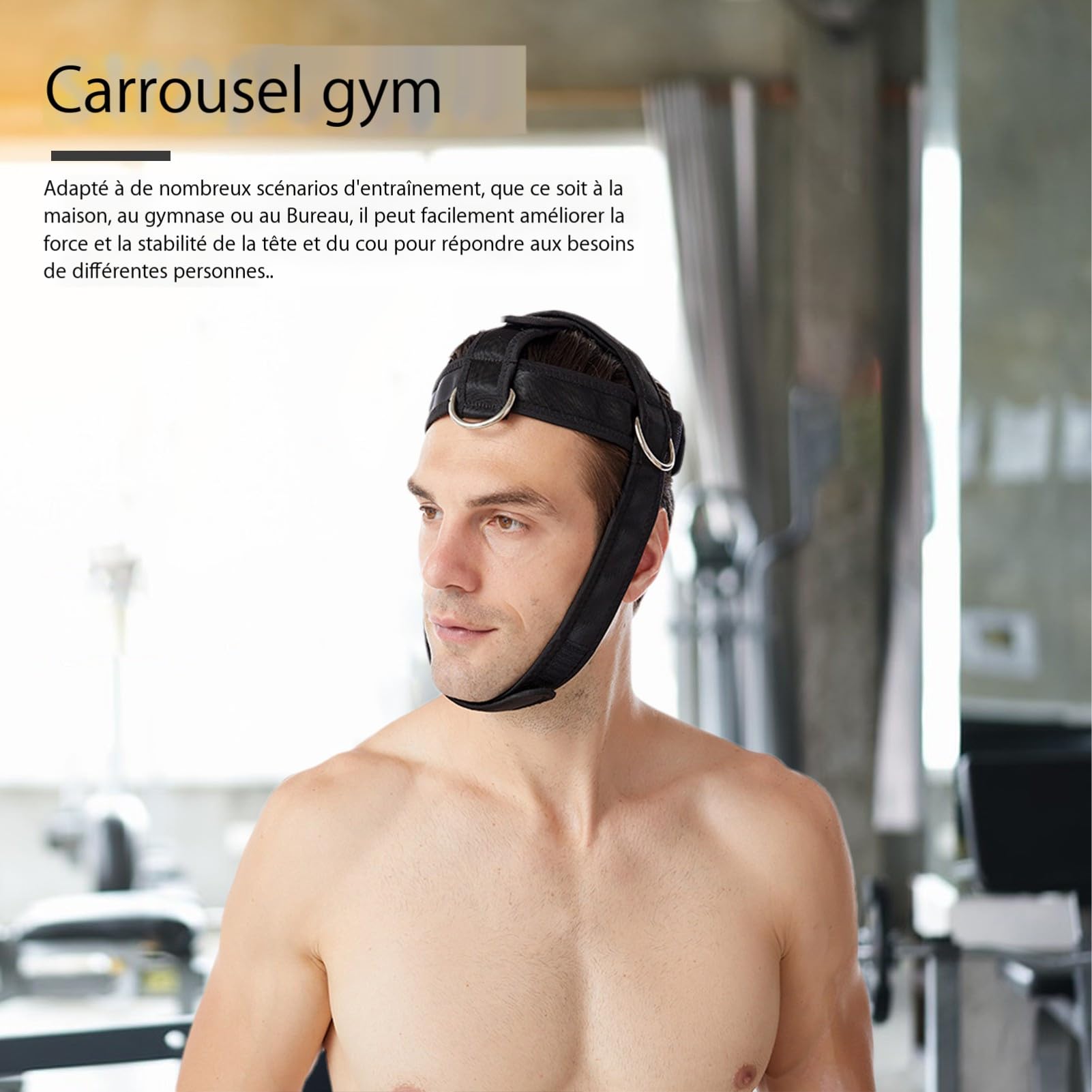 Harnais De Développement Du Cou – Sangle D'entraînement Pour Renforcer La Force, Support De Casque De Fitness, Système D'amélioration De La Postures De Rééducation, Aide À La Physiothérapie De Muscula