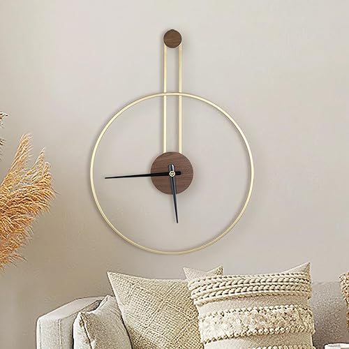 Miniatura 7 de Reloj de Pared Moderno Relojes de Pared Grandes con Esfera de Nogal Silencioso Sin Tictac para Sala de Estar Decoración del Hogar Dormitorio Cocina