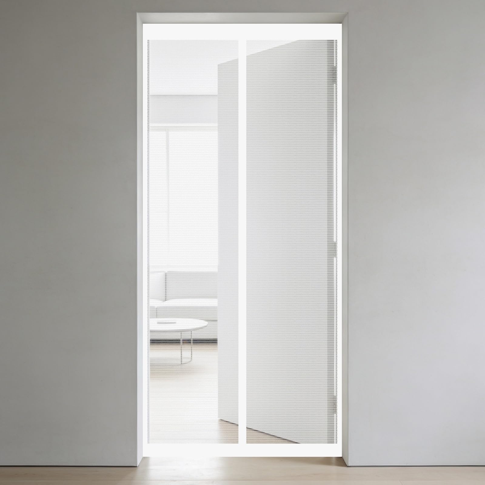 Moustiquaire aimantée porte 140x220 cm rideau anti-moustique blanc amovible