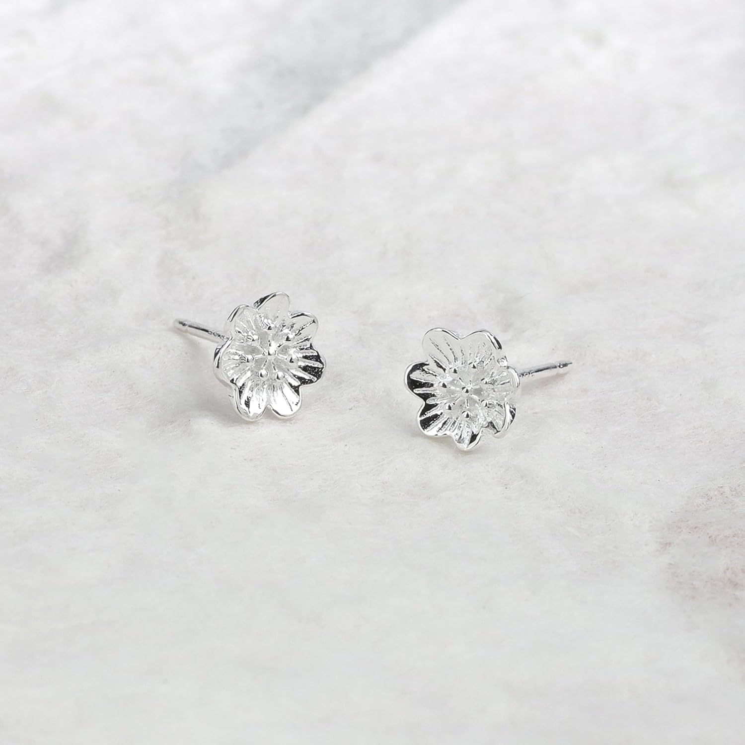 Boma Jewelry Sterling Silver Buttercup Flower Stud Earrings - Image 3