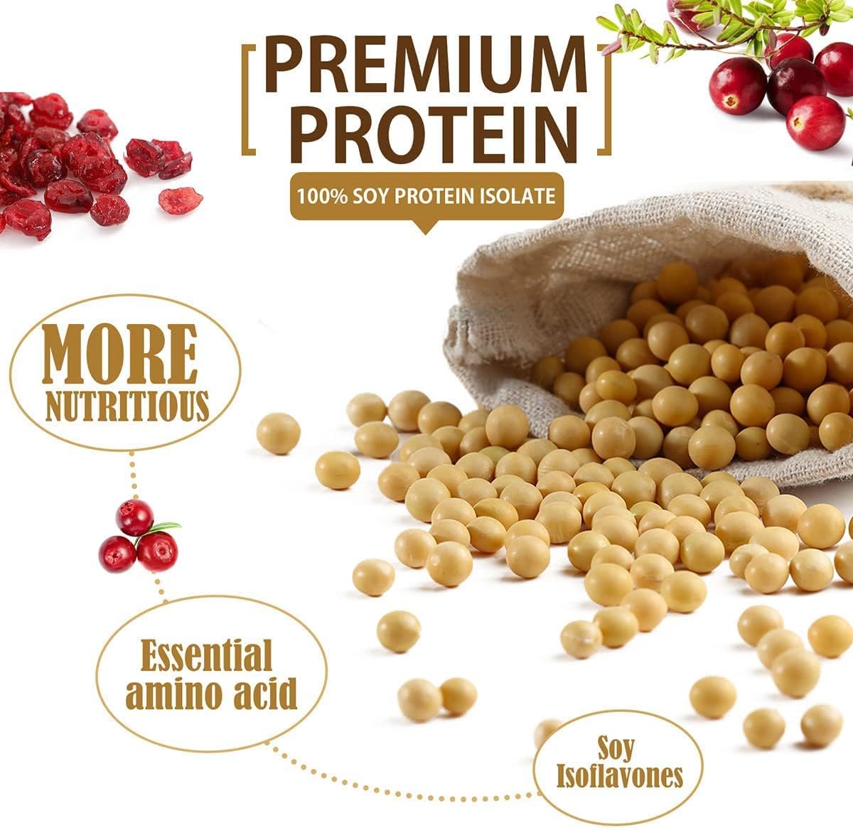 PureFit Protein Snack Bar, Cranberry Almond Crisp Bar, Gluten Free, Low Carb Protein Bar, Non-GMO, Kosher, 12g Protein, 4 fiber - 1.4 Oz (12 Count)