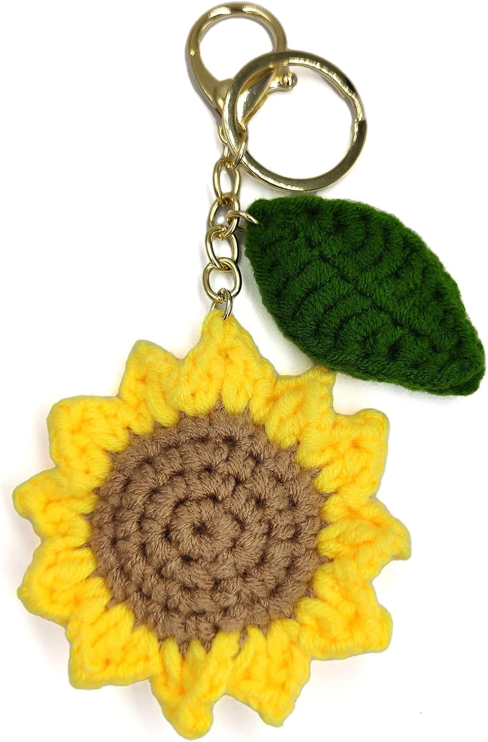 CHEZBABY Handmade Crochet Cute Bag Charm Key Chain Car Keyring Handbag Cute Purse Charm Pendant for Man and Women