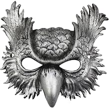Owl Mask Punk Masquerade Mask Venetian Half Face Mask Owl Head Mask Animal Mask for Halloween Easter Carnival Party Cosplay Props