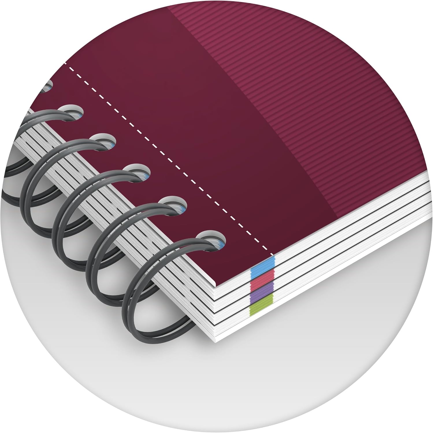 Oxford Europeanbook Essentials A5+ Notebooks Small Squares 200 Pages Spiral Bound Card Cover Assorted Colours Pack of 5