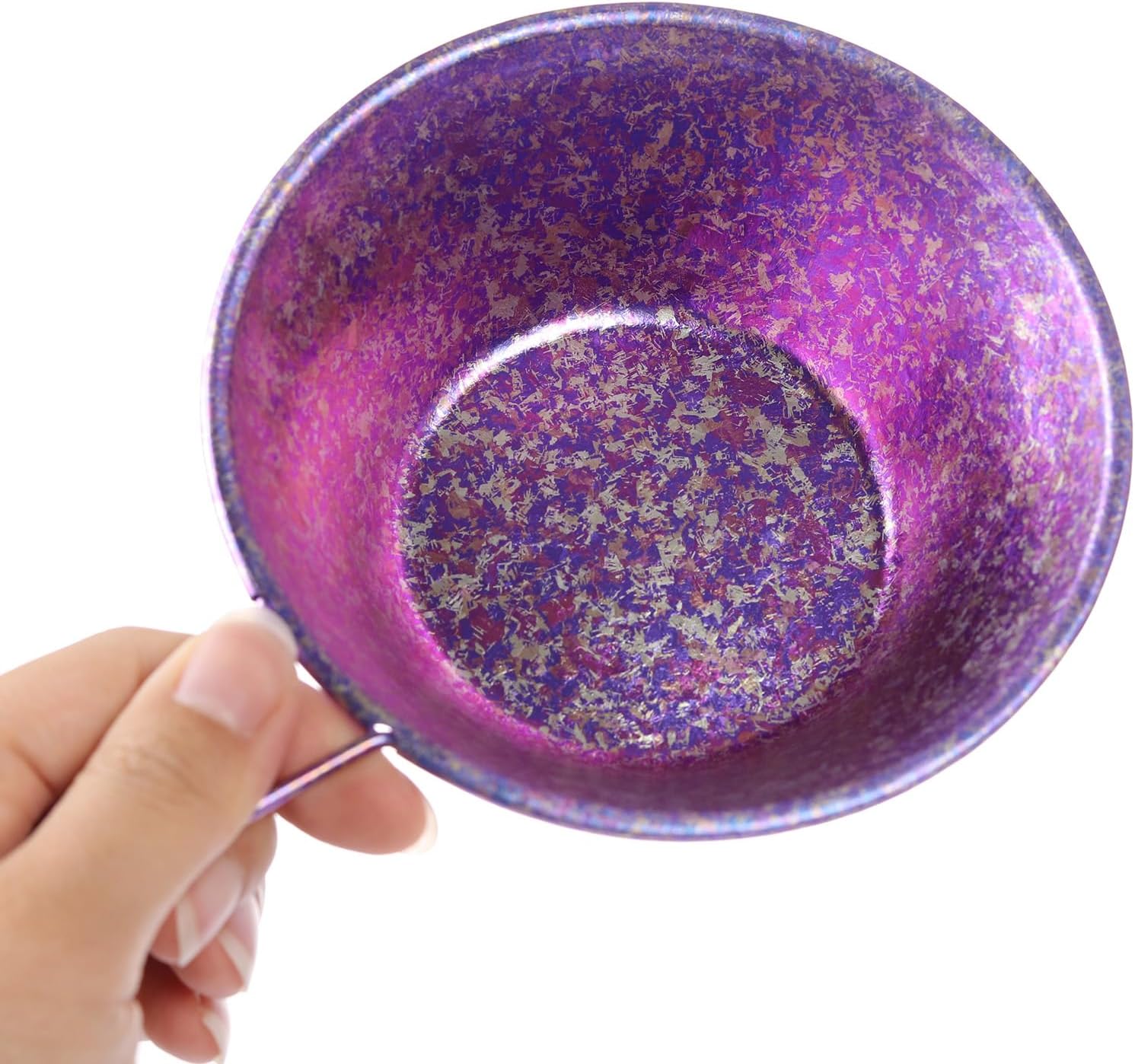 Titanium Bowl Sierra Cup Outdoor Camping Backpackers Cup Lightweight Compact Mug Pan with Handle 300ml (Titanium-4 PCS)