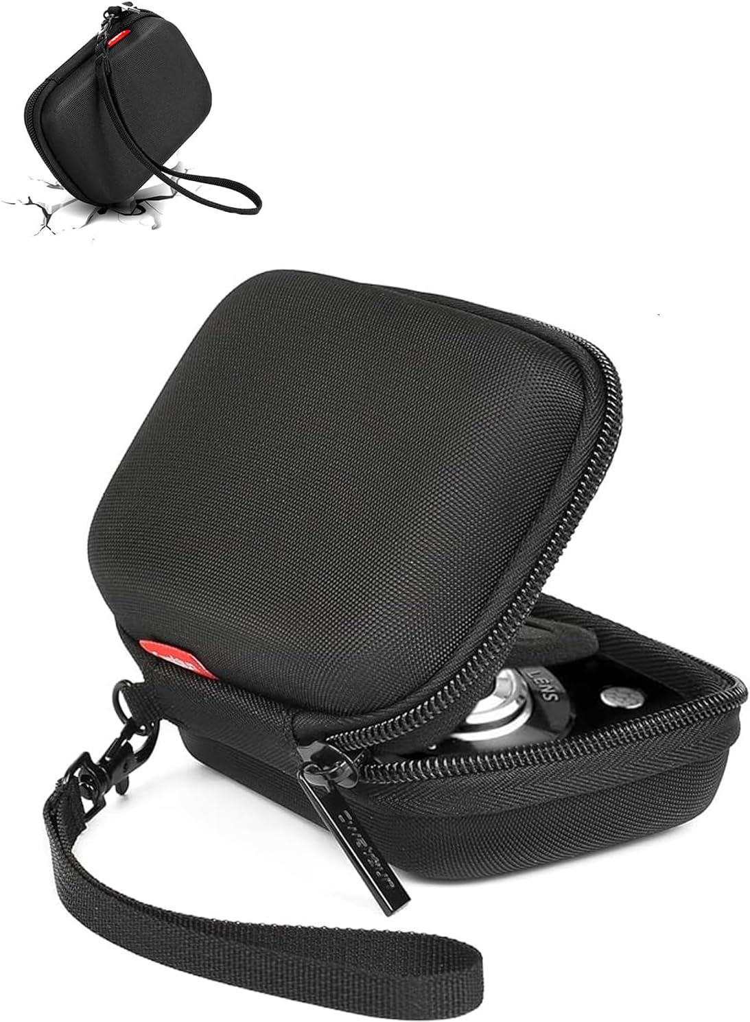 Camera Carrying Case for Digital Camera, Small Camera Pouch for AbergBest 2.7" LCD Kodak Pixpro/Canon PowerShot ELPH 180/190 / DSCW830 Travel Cameras, Zipper Mesh Pocket fits USB Cable & Batteries