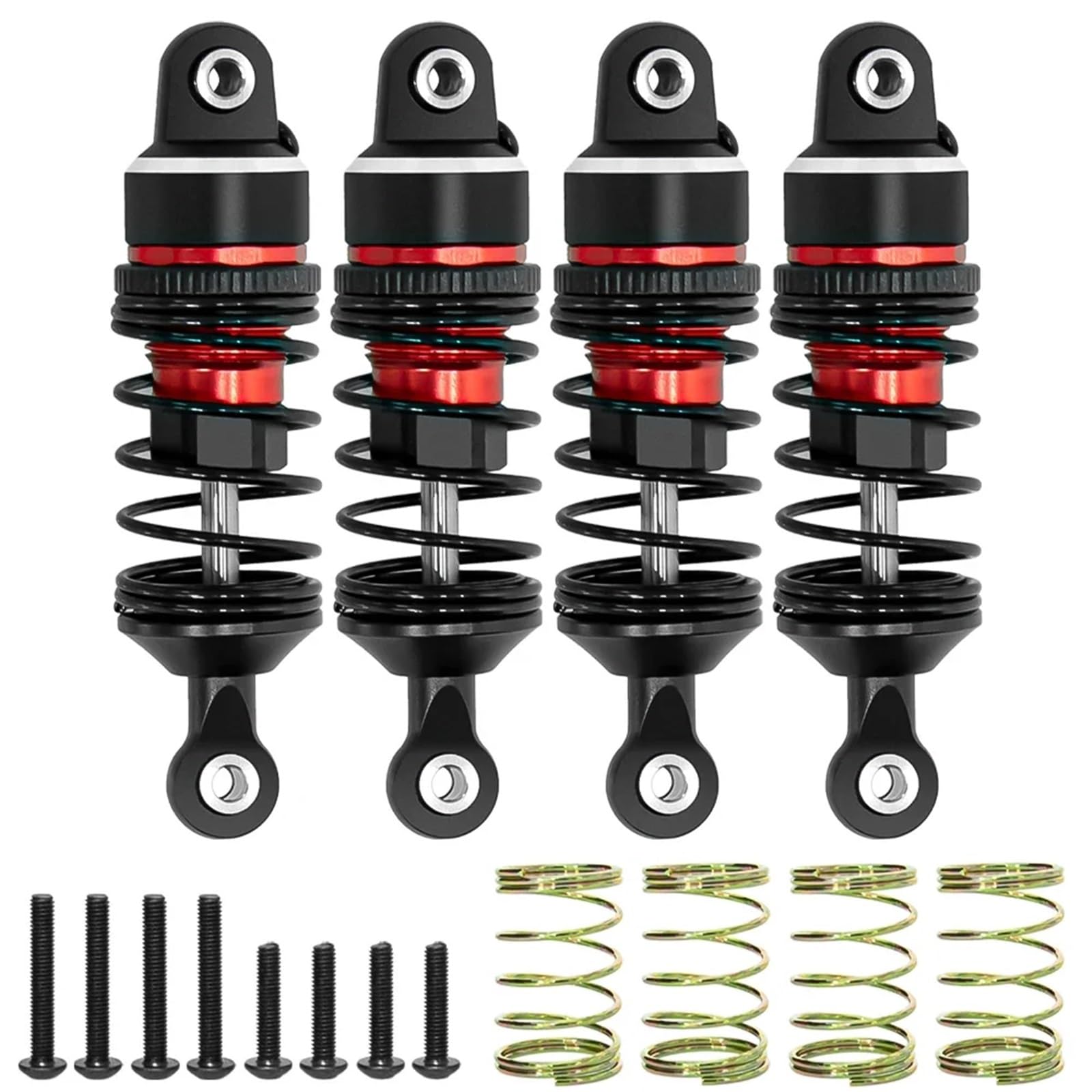 Rc Drift Cars Parts For Traxxas For VXL For Mini For Slash BL-2S 4x4 For Rally RS200 1/16 Shock Absorber Front And Back Kit RC Parts(Red)