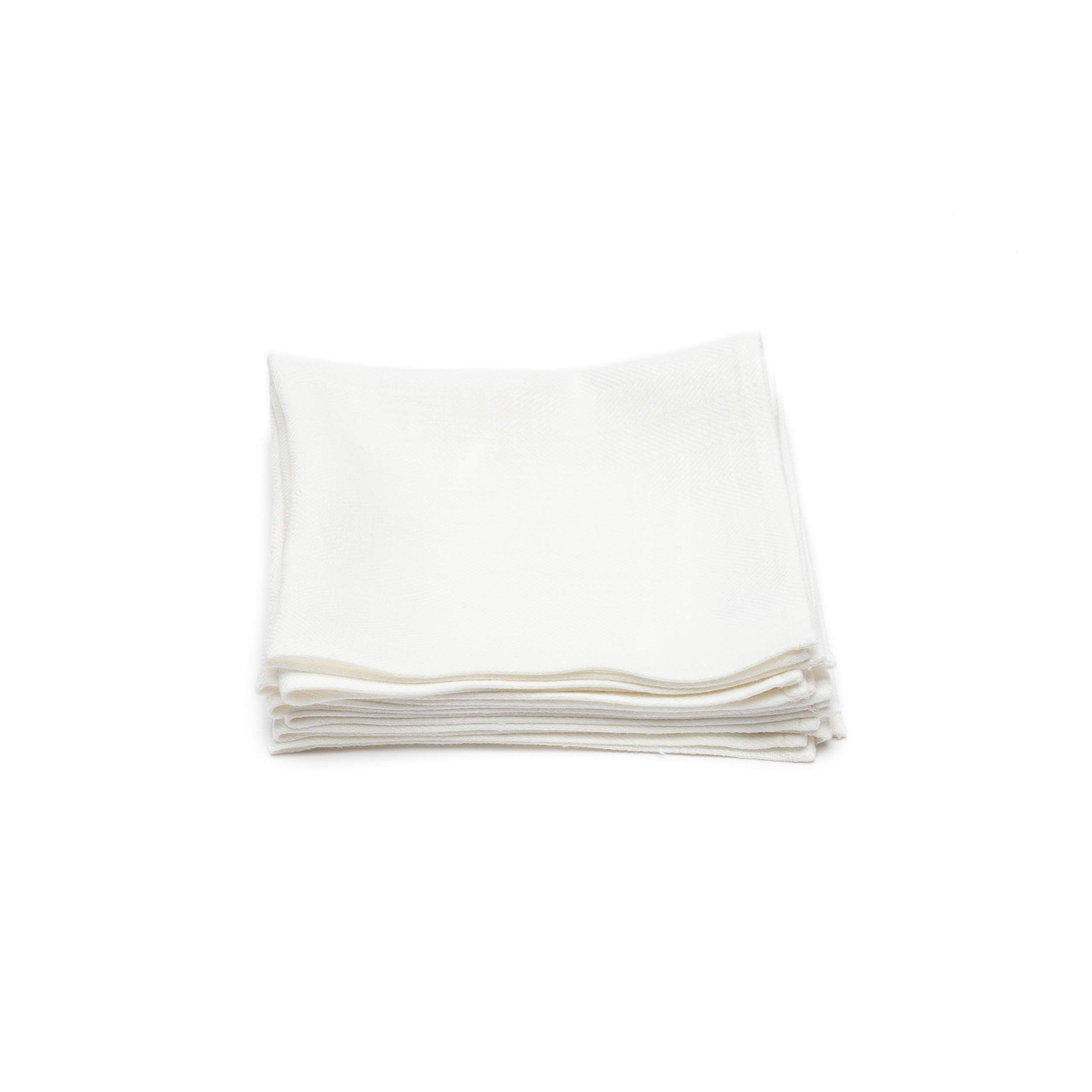 Servilleta de mesa de tela 17 x 17 blanca rota LinenMe 0256205 para decoración textil