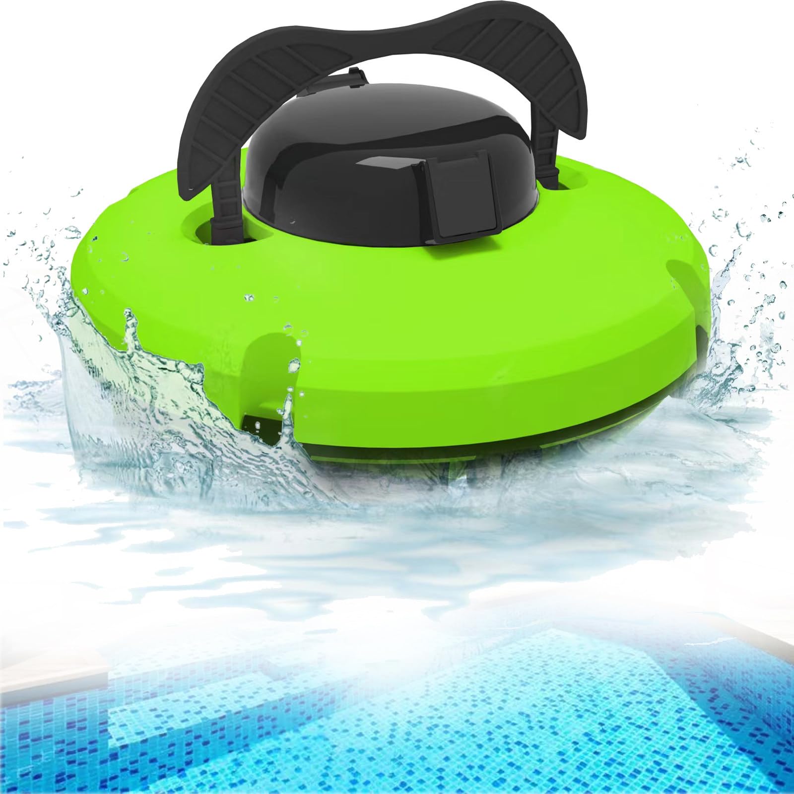 Aspirador Automático de Piscinas, Robot Limpiafondos Subacuático Trepamuros con Navegación Inteligente y Filtro de Carga Superior Ideal para Piscinas Enterradas, Dura 120 Mins