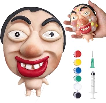 Pimple Popping Squishy Toys,Big Reusable Realistic Face Pimple Fidget Toy | Squeeze Sensory Toy Stress Balls for Adults Kids,Office Desk Anxiety Relief Focus & Calm,Classroom Prizes Party Favors Gifts