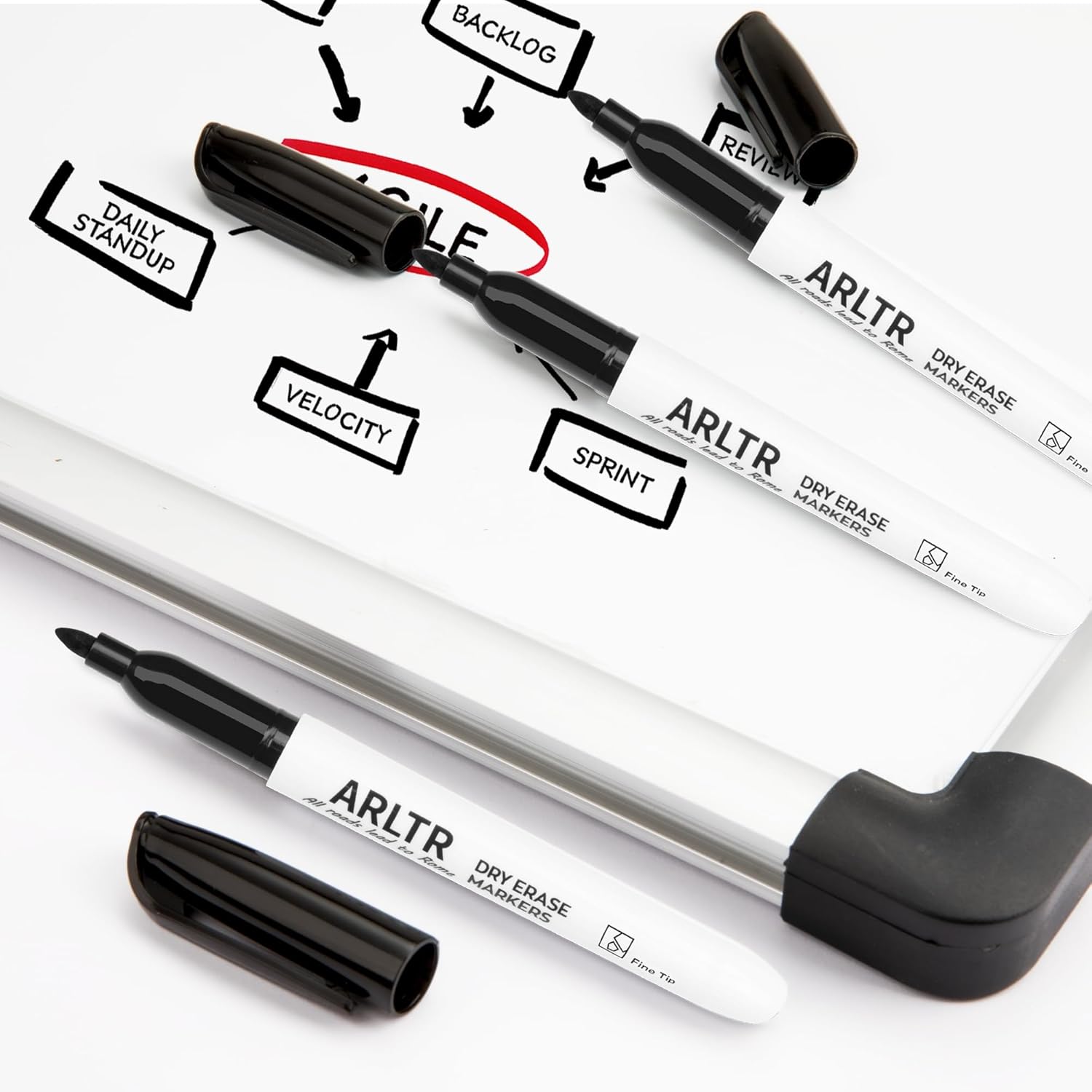 ARLTR Dry Erase Markers Bulk, 108 Pack Black Whiteboard Markers with Fine Tip, Low Odor Dry Erase Markers for Office Home