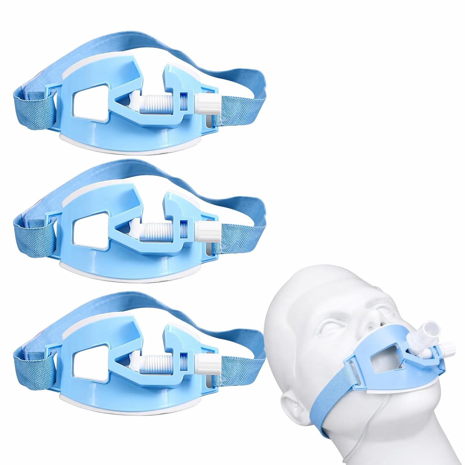 Adjustable Endotracheal Tube Holder,ET Tube Securement Device,3PC | Adjustable Strap and Support Frame for Stable Tube Fixation,Designed for Laboratory,Veterinary Training and Airway Simulation