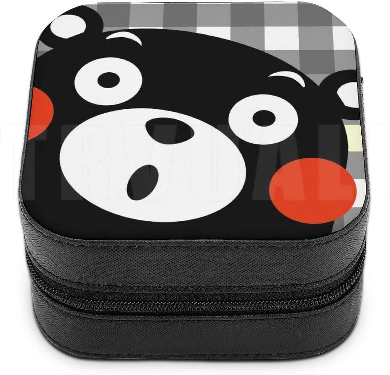 くまモン 1 ジュエリーボックス 収納ボックス ミニ宝石箱 指輪置き から厳選した セサリーケース ピアス ネックレス Puレザー 旅行用 おしゃれ 人気 女の子 分割 かわいい キャラクター 携帯用ポーチ 持ち運び 10x10x5cm