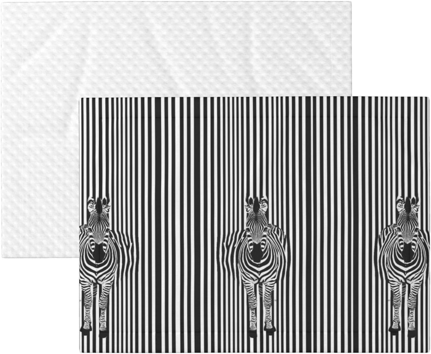 Optical Zebra Illusion Print Soft Plush Pet Blanket, Washable Dog Blanket, Cat Fleece Throw, Puppy Bed Crate Mat & Sofa Couch Protector - Large