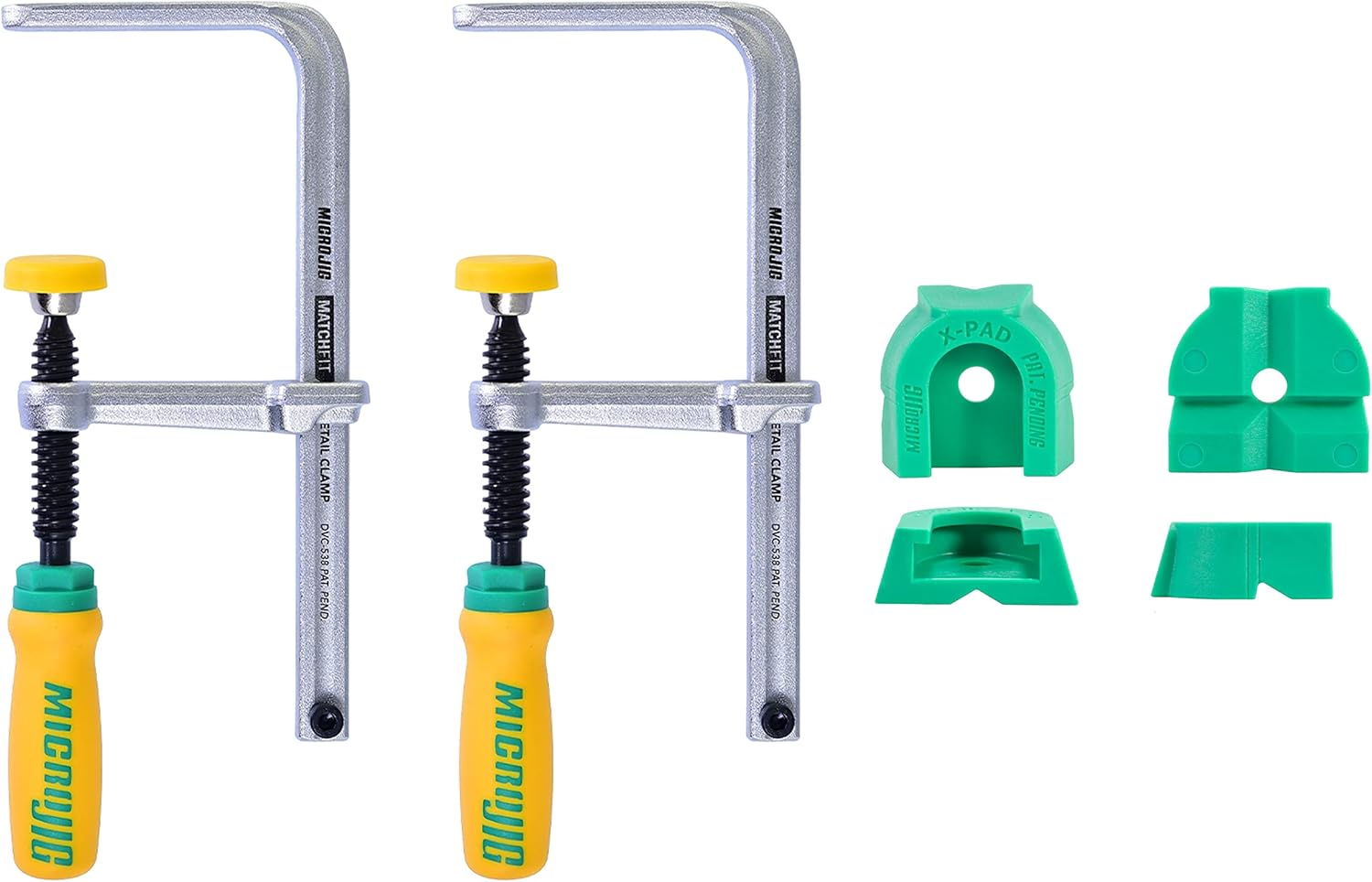 Micro Jig Matchfit DVC-538K2+X-PAD-K4 Dovetail Clamps 2-Piece With X-Pad 4-Piece