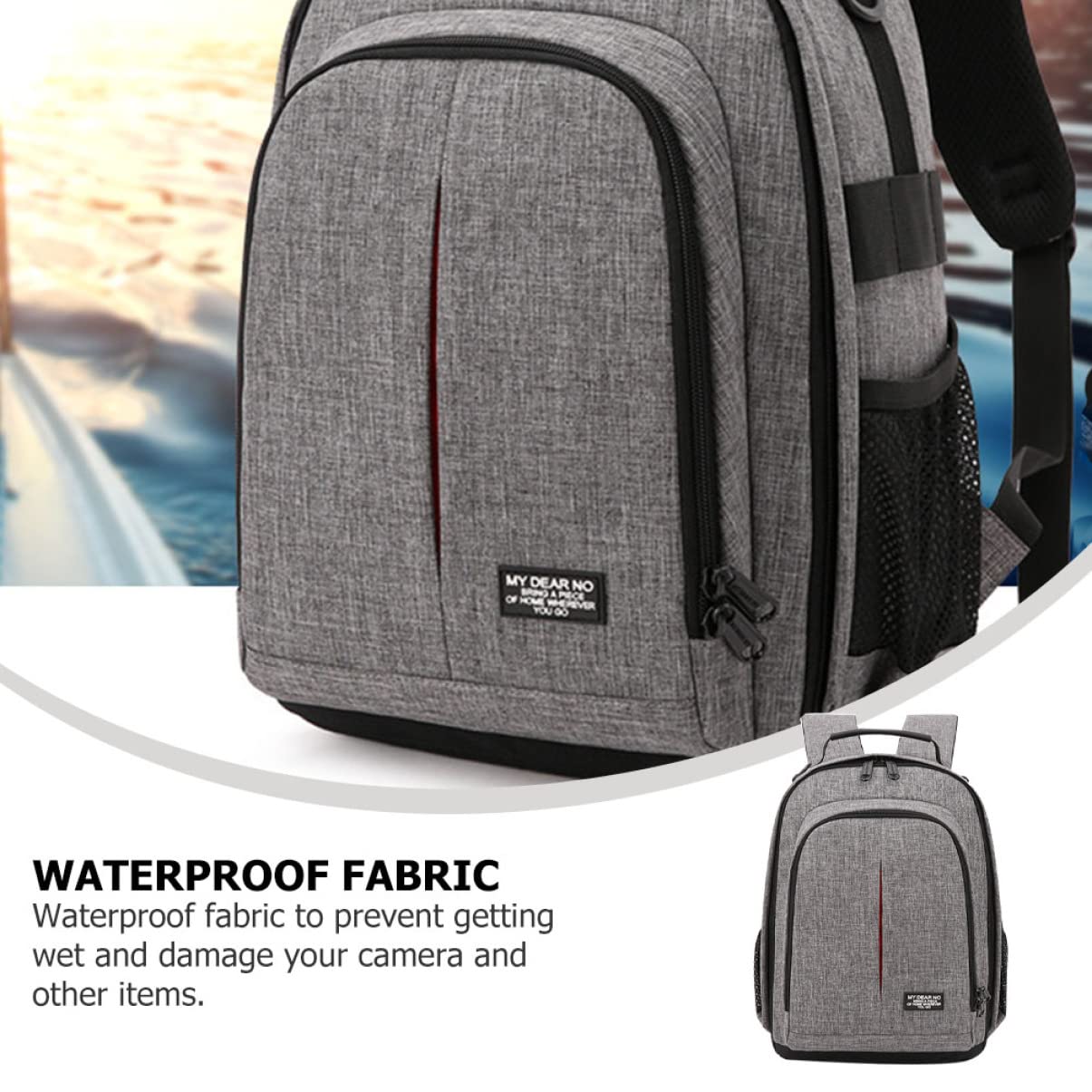 SHERCHPRY Zaino per Macchina Fotografica Reflex, Tessuto Oxford, Tracolle Comode, Uso Multifunzione per Viaggio e Fotografia