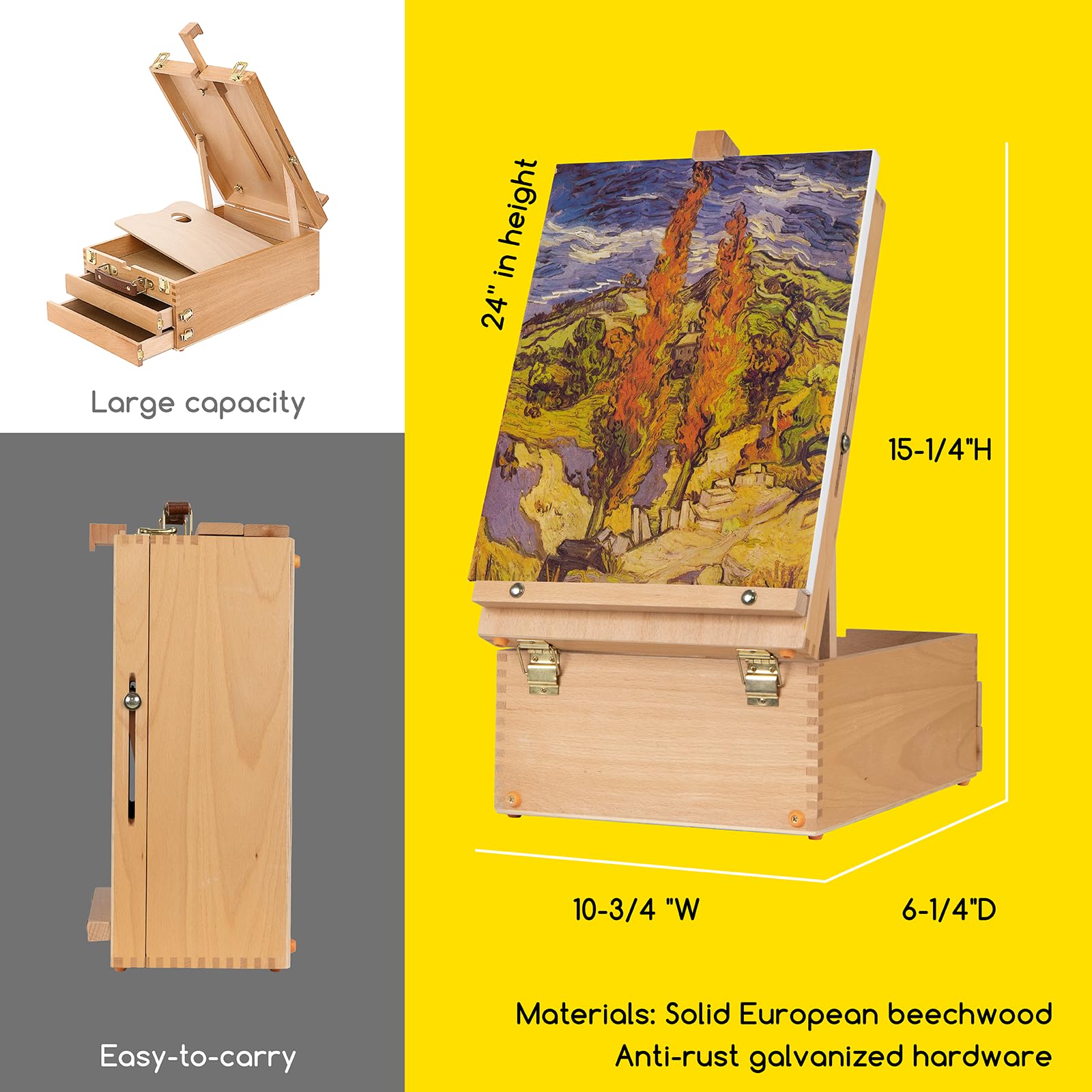 Amazon.com: MEEDEN Acrylic Painting Set with Easel: 44 Pcs Art