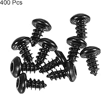 Vista 3 de uxcell Tornillos autorroscantes hexagonales, tornillo de madera de acero al carbono M3 x 0.236 in 400pcs