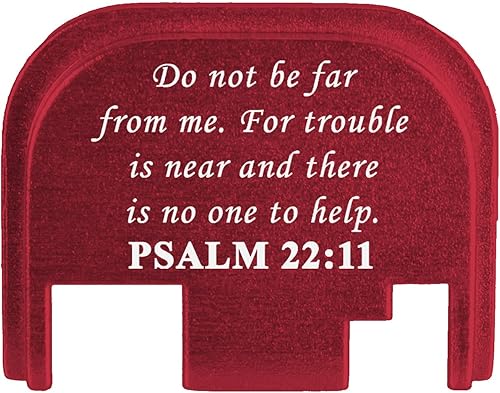 NDZ Performance Placa de cubierta deslizante trasera para Glock Gen 1-4 0.354 in, .40 S&W, .357 SIG 0.394 in, aluminio anodizado grabado con láser