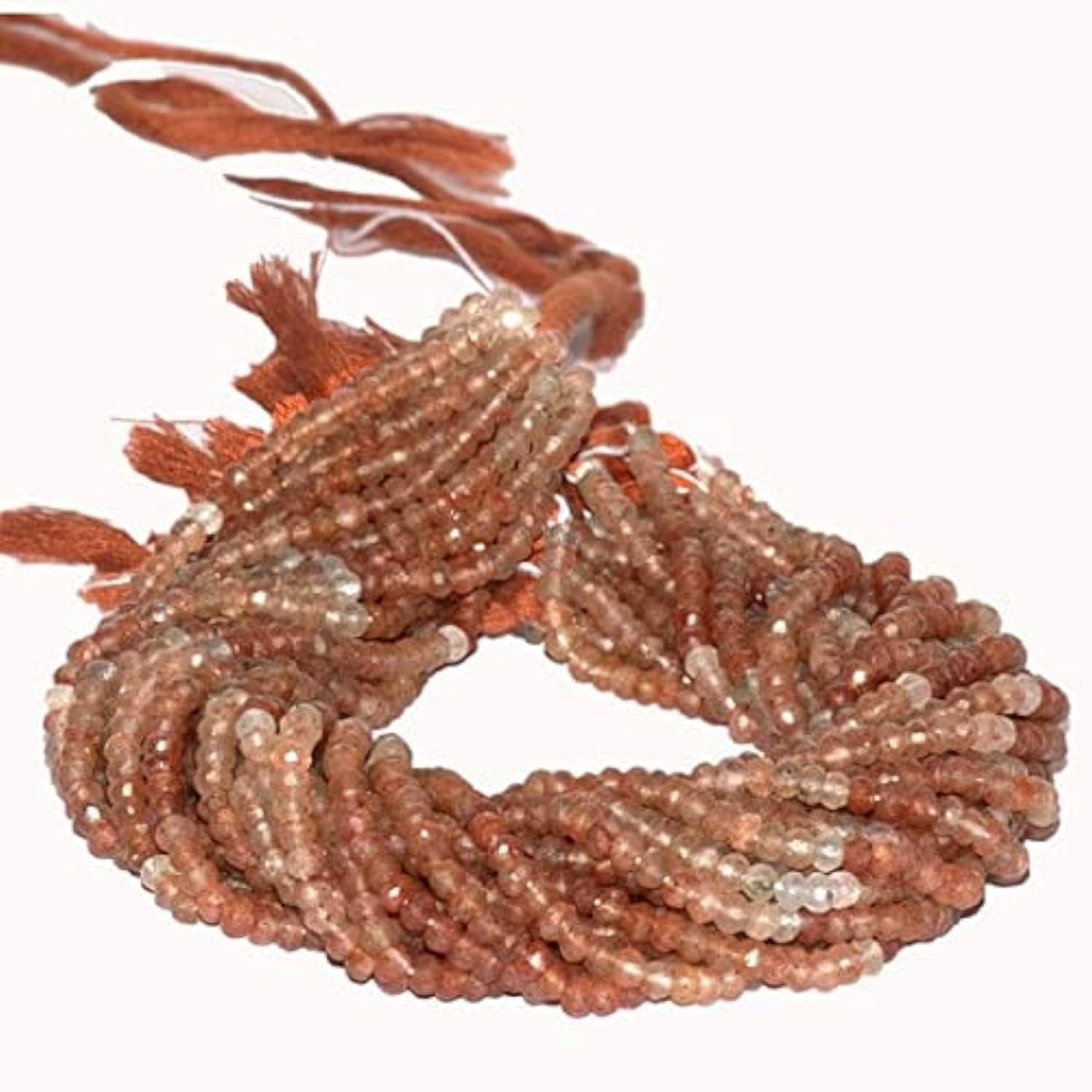 Rutile Brun Perles Rondelles 3.5mm pour Collier et Bracelet DIY