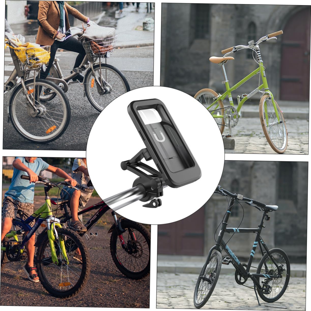 TOPBATHY 1pezzi Supporto Per Telefono Da Moto Adatto Bici e Moto Rotazione Di Saldamente Fissato Al Manubrio Compatibile La Maggior Parte Dei Cellulari e Custodie