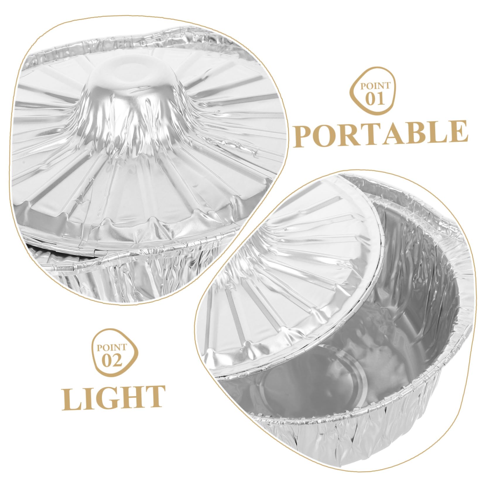 Hemobllo Lot De 6 Barquettes En Aluminium Avec Couvercles Marmite à Soupe Chaude Réutilisable, Ustensiles La Cuisine Camping, Pour Pique-niques, Randonnée Et Réunions En Plein Air