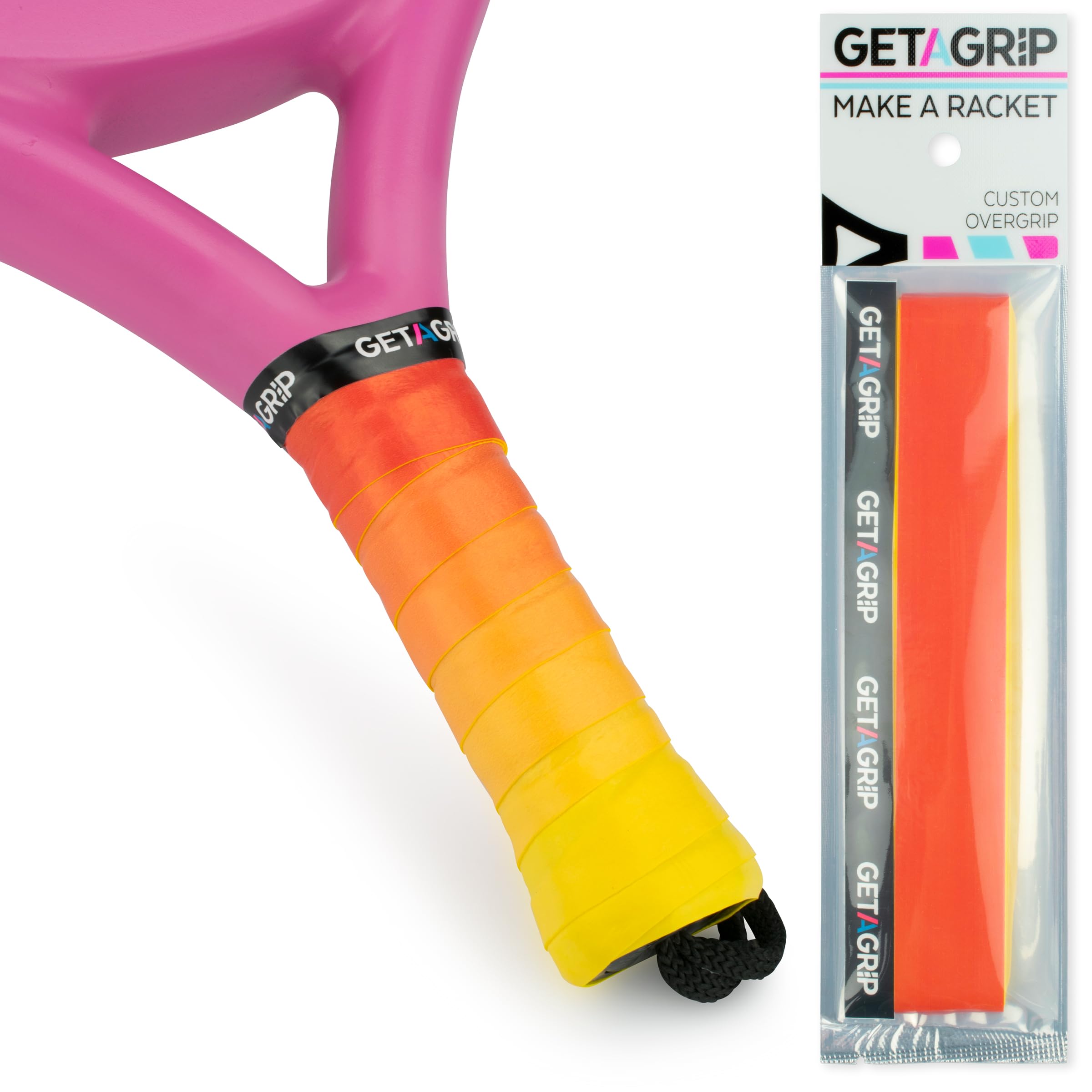 GET A GRIP Padel Racket Overgrip Tape, Anti-Slip, Quick-Drying (GSM, 3)