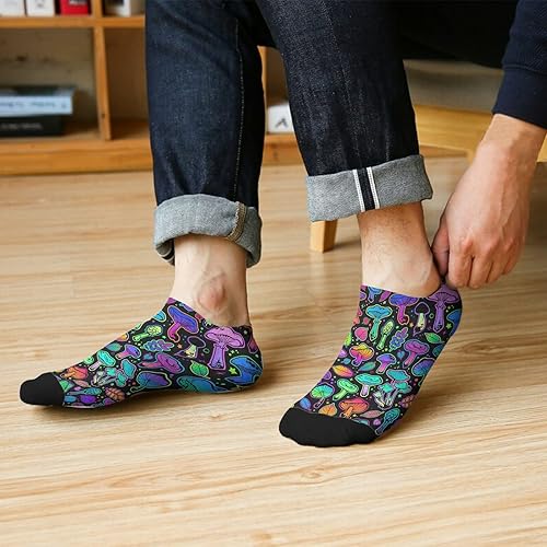 Miniatura 6 de devor Men Ankle Socks Low Cut Socks for Men's Short Sock Fashionable Mushrooms Funny Mushrooms Magic Mushrooms Plant Forest Sock