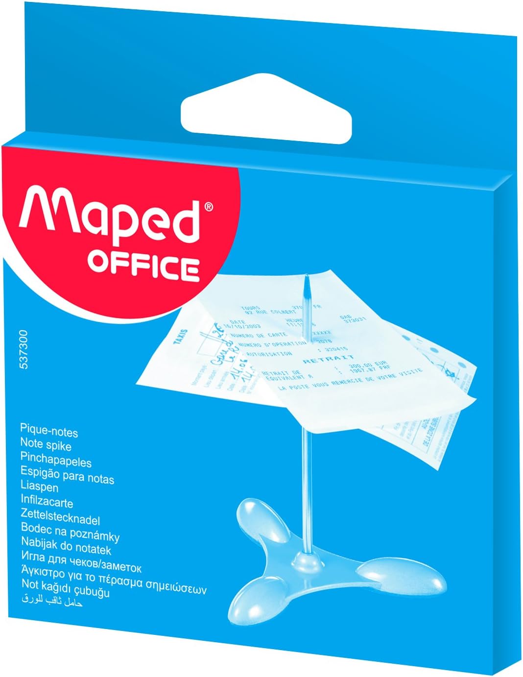 Maped M537300 Metal Note Spike Metal Grey, Argent, 110 x 85 mm