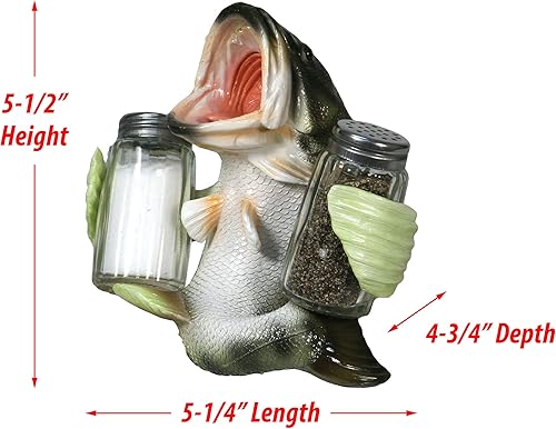 Miniatura 3 de River's Edge Juego de salero y pimentero, de resina de polímero, pintado a mano.