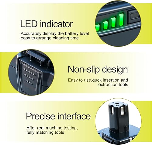 Miniatura 2 de Batería de repuesto para baterías de litio Ryobi 18V ONE+ P102 P103 P104 P105 P107 18V 3.0Ah (paquete de 2)