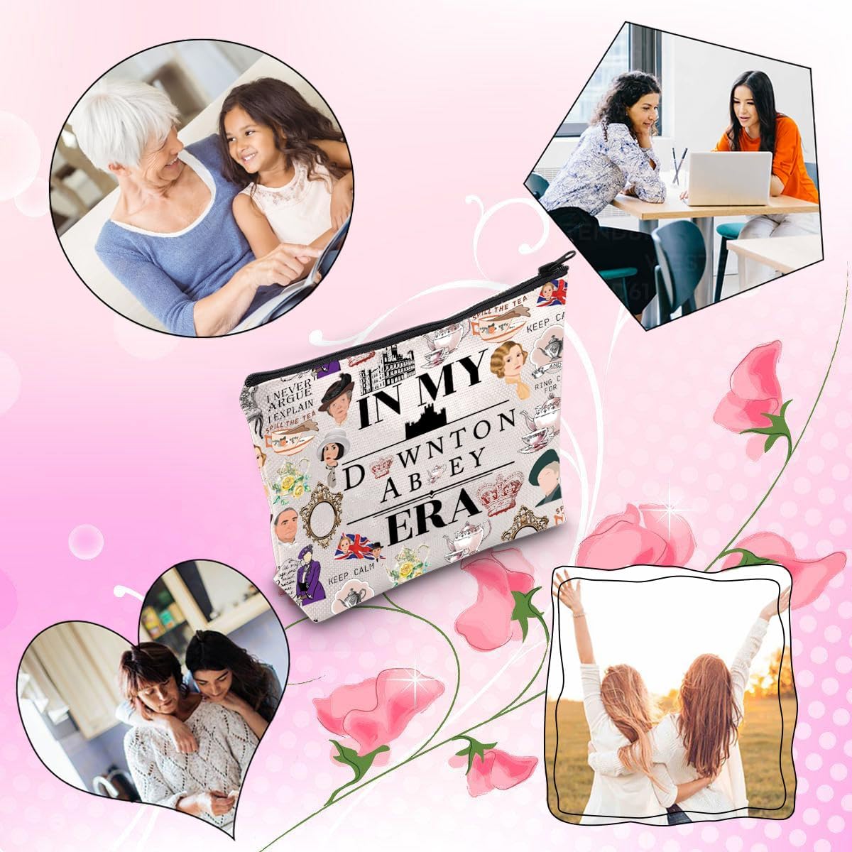 TSOTMO TV Show Inspired Gift Zipper Pouch Cosmetics Bag For Fans Lady Violet Feminist Gift (ABBEY Era bag) - Image 6