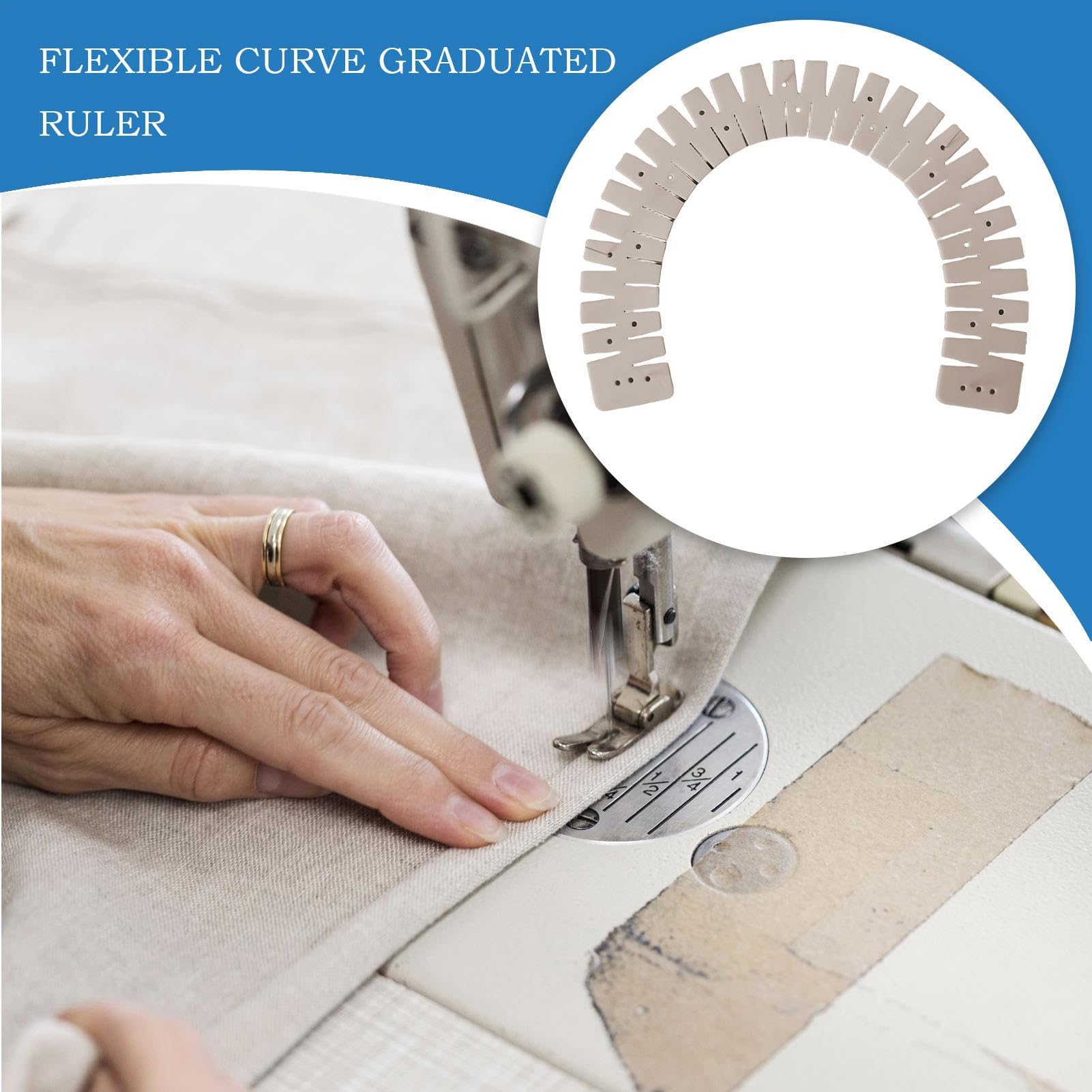 Orlatori Flessibili In Silicone Da 2, Righello Per Orli Resistente Al Calore, Stiro Flessibile Per Tappezzeria Quilting Tessuti