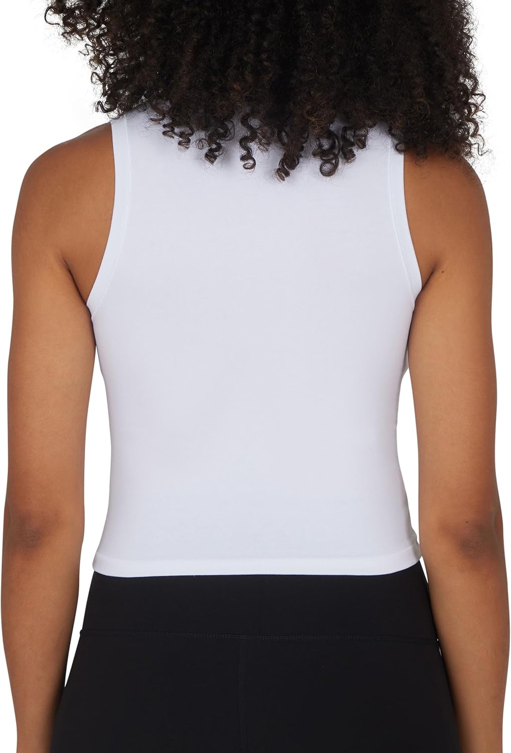 Yogalicious Womens Cotton Tank Top Mock Neck Super Soft Jersey Fitted Basic Sleeveless Summer Shirts 1 Pack, 2 Pack, 3 Pack - Image 3