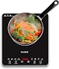 Innoteck Kitchen Pro Single Induction Hob – 2000W, Ultra-thin Design, Black Frosted Glass Panel, Multiple Power & Temperature Settings (60°C to 240°C), Touch Sensor, 3-Hour Timer, Child Safety Lock