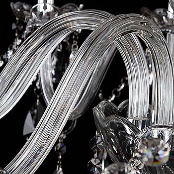 シャンデリア 6灯 黒 金属 クリスタル M2524-149-110】シャンデリア クリスタル 6灯 E17 L