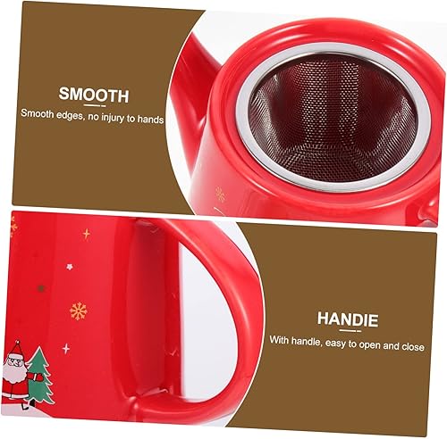Miniatura 9 de 1 juego de tetera de cerámica de Navidad teteras de Navidad tetera de Navidad tarro de galletas de Navidad tazas de café tazas de té con tapa hoja