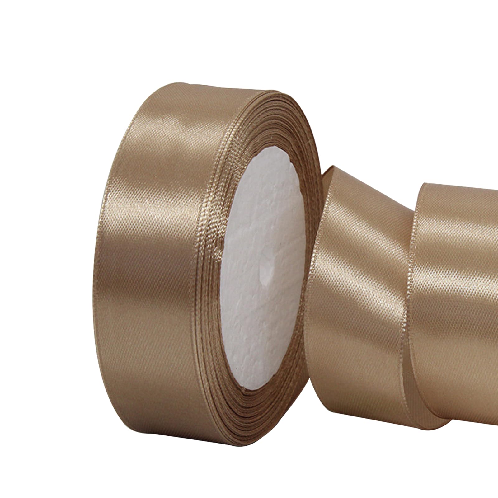 Champagne Gold Satin Ribbon 10mm, 23 Meters Champagne Fabric Ribbons Double Sided Silk Ribbons for Gift Wrapping, Crafting, Hair Bows, Balloons, Wreaths, Cakes, Wedding Party, Christmas Decoration — view 44