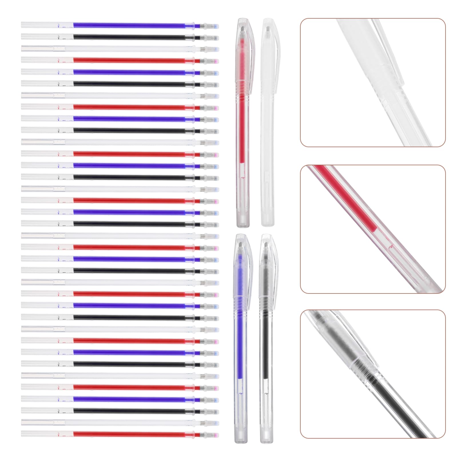 Tofficu 16 Set Penna in Tessuto Termico Pennarello UV Penne Cancellabili Cancellabile Penna Bianca Ricariche Penna di Posizionamento per Cucire Pennarelli Penne a Fiato Gel Inchiostro