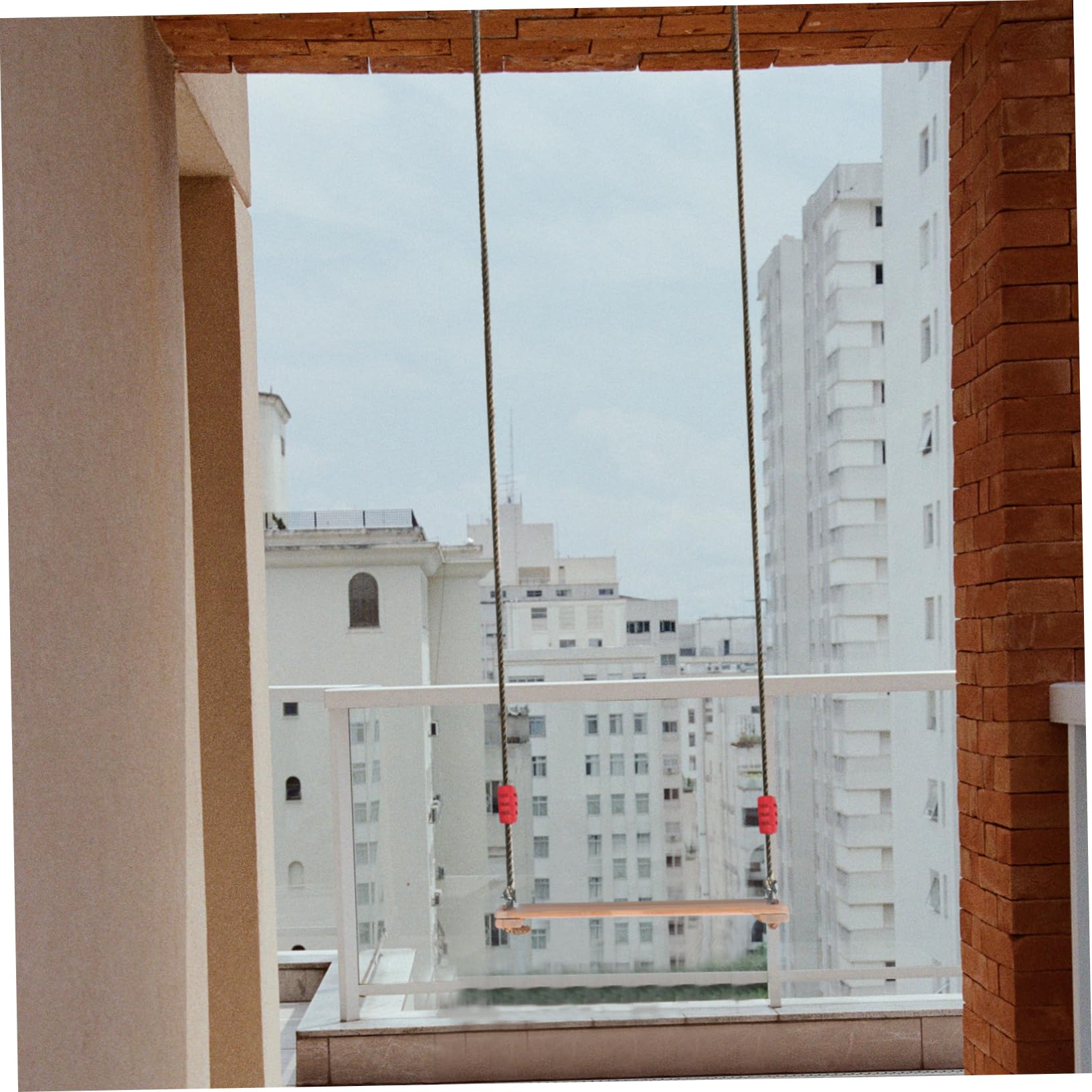 Vaguelly 1pc Wooden Swing Set for Kids Tree Saucer Design Outdoor for Kids Adults