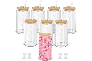 Personalized 16 oz Sublimation Glass Tumbler for Glitter Snow Globe DIY